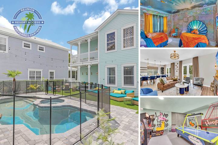 Villa for 13 people, with children pool and balcony/terrace as well as pool in Reunion Resort