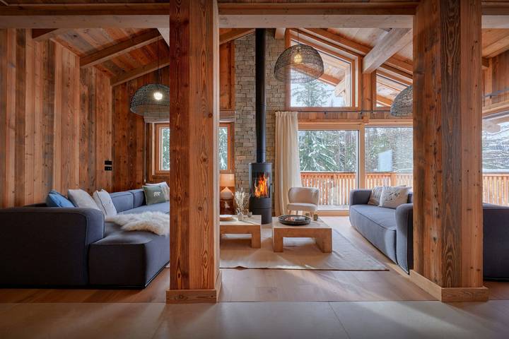 Chalet pour 10 personnes, avec vue et jardin à Notre-Dame-de-Bellecombe