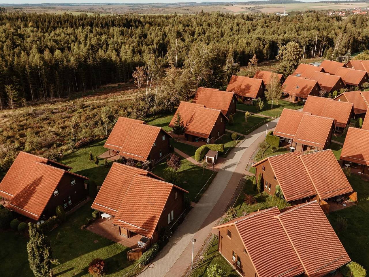 Holzferienhäuser im Naturerlebnisdorf Blauvogel - Has-21 - Ferienhaus Erika mit guter Ausstattung in Hasselfelde, Harzvorland