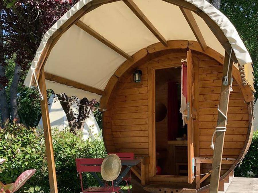 Camping L'Etang du Pays Blanc - Unterkunft 2 personen - Barrel (ohne Sanitär) in Guérande, Côte d'Amour