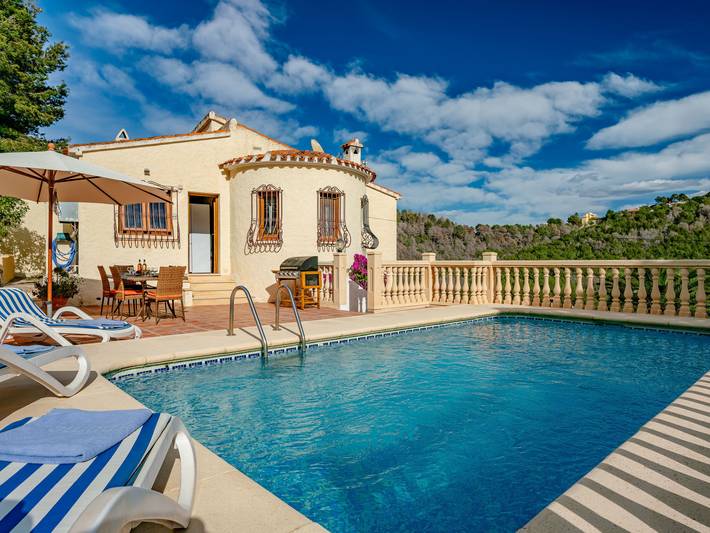 Ferienhaus für 6 Personen, mit Ausblick und Terrasse an der Costa Blanca