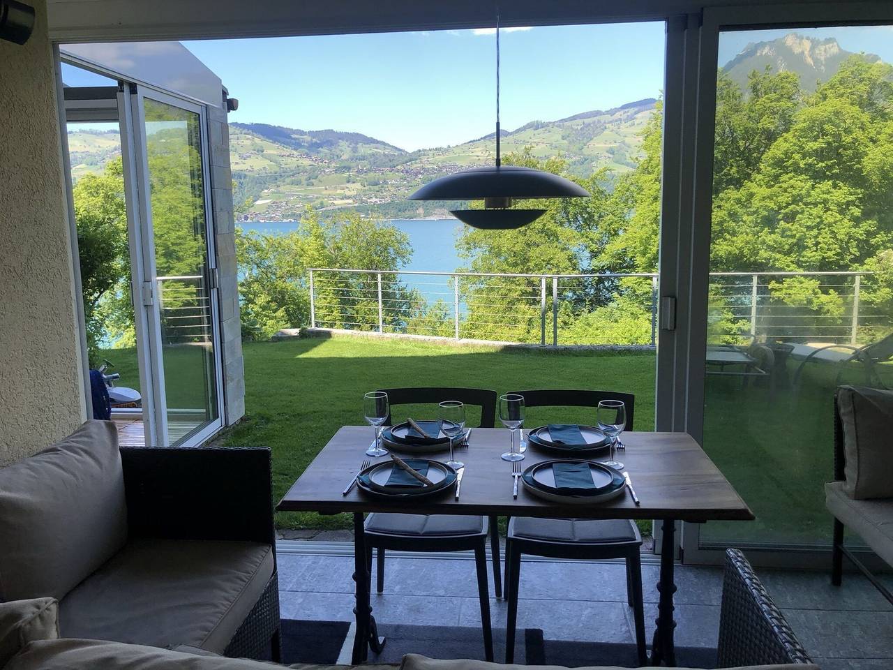 Ganze Ferienwohnung, Seepark, direkt am See in Spiez, Thunersee