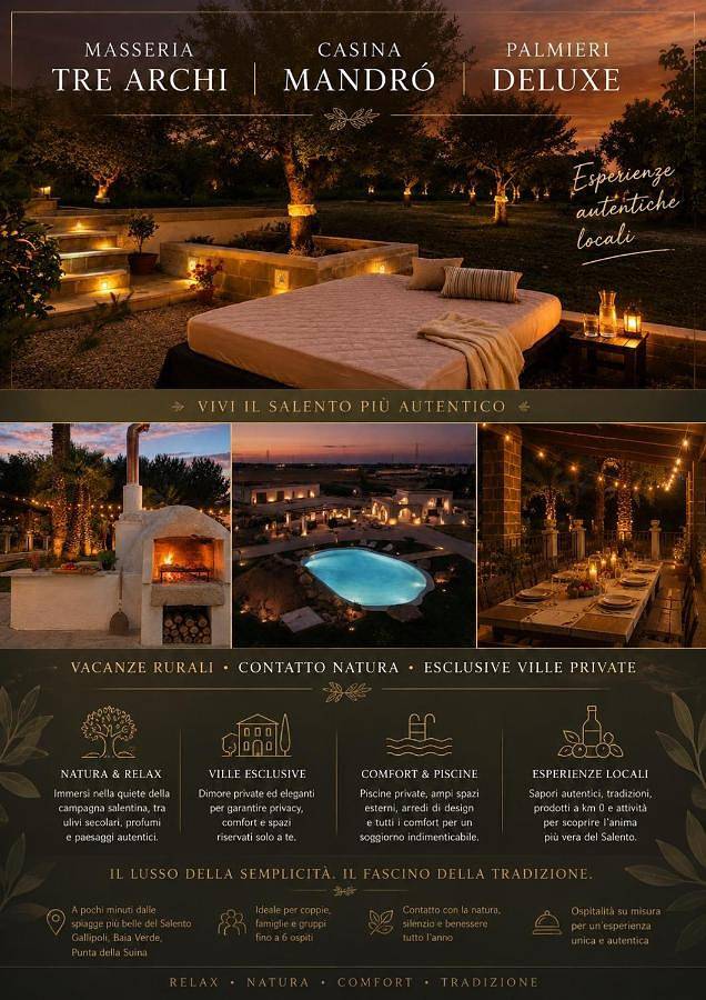 Villa per 5 persone, con Balcone e Idromassaggio nonché Terrazza e Giardino a Galatina