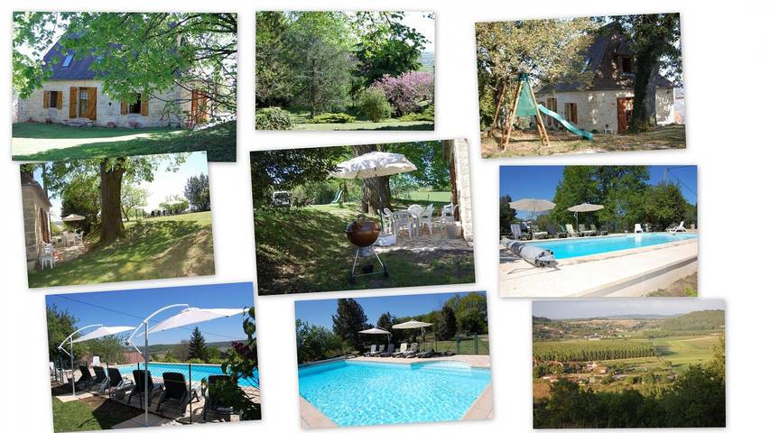 Gîte für 8 Personen, mit Terrasse und Garten sowie Pool