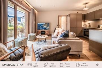 Gîte pour 8 personnes, avec terrasse et sauna dans Patinoire des Gets