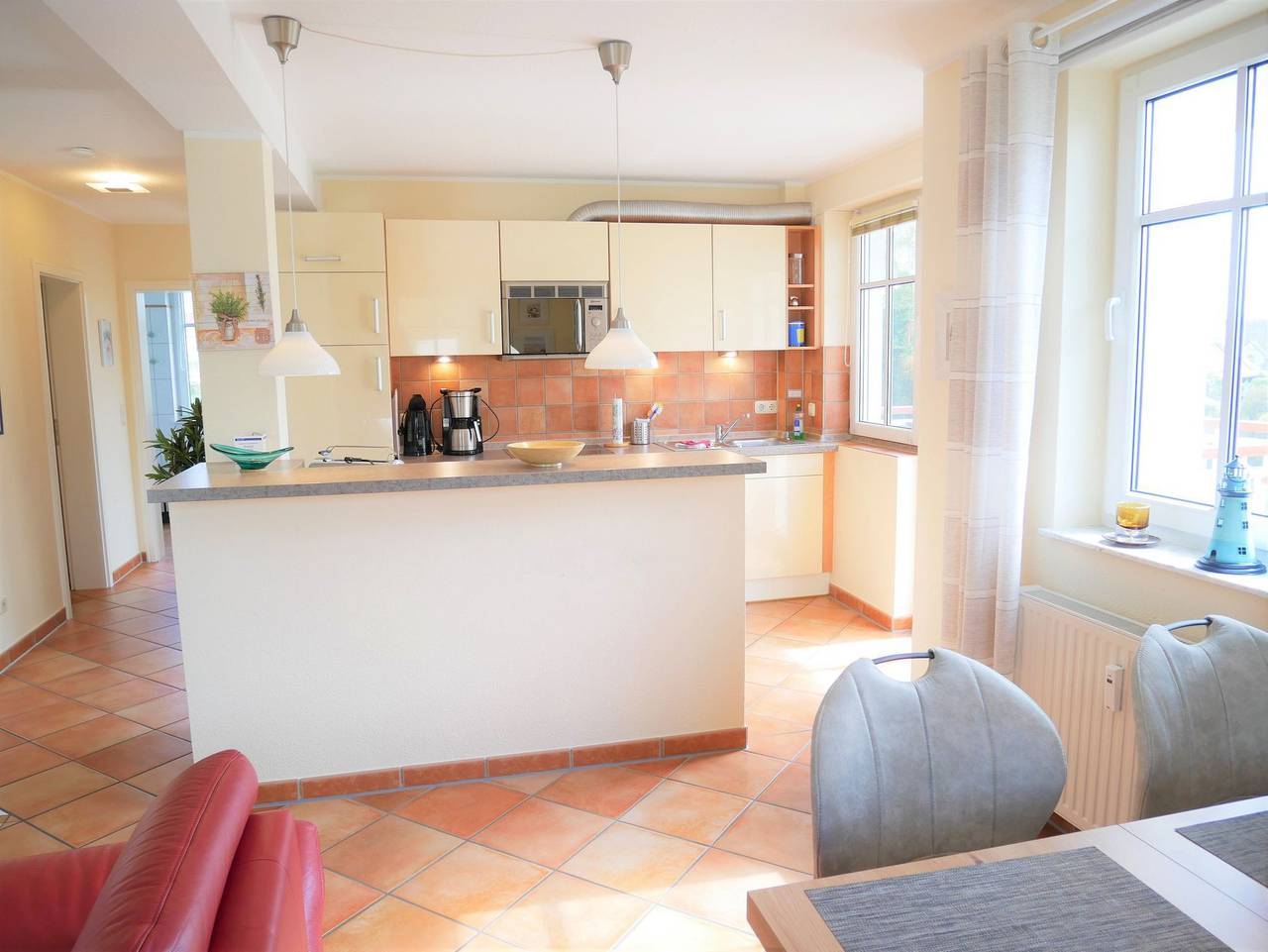 Ganze Ferienwohnung, Bernsteinhaus Wohnung 3 mit 2 Balkonen & Kamin - Bernstein Haus Wohnung 3 in Kölpinsee, Loddin