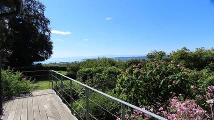 Ferienhaus für 7 Personen, mit Ausblick und Sauna sowie Garten und Seeblick am Bodensee