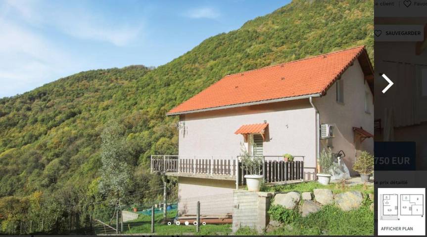 Location de vacances pour 5 personnes, avec Balcon ainsi que Jardin et Vue à Séchilienne