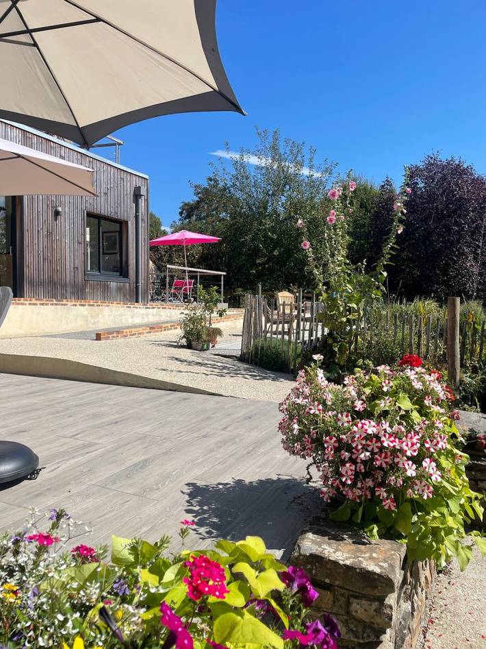 Chambre d’hôte pour 3 personnes, avec Terrasse et Jardin