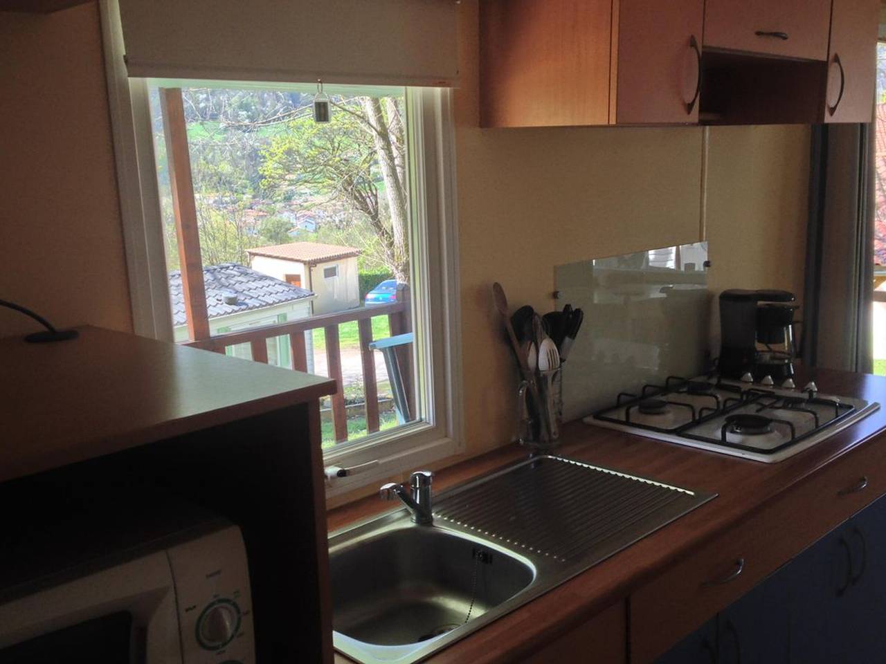 Mobil home - Terrasse in Saint-Girons (Ariège), Parque Natural Regional de los Pirineos de Ariège