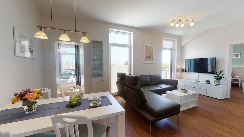 Ferienwohnung für 4 Personen, mit Balkon und Sauna