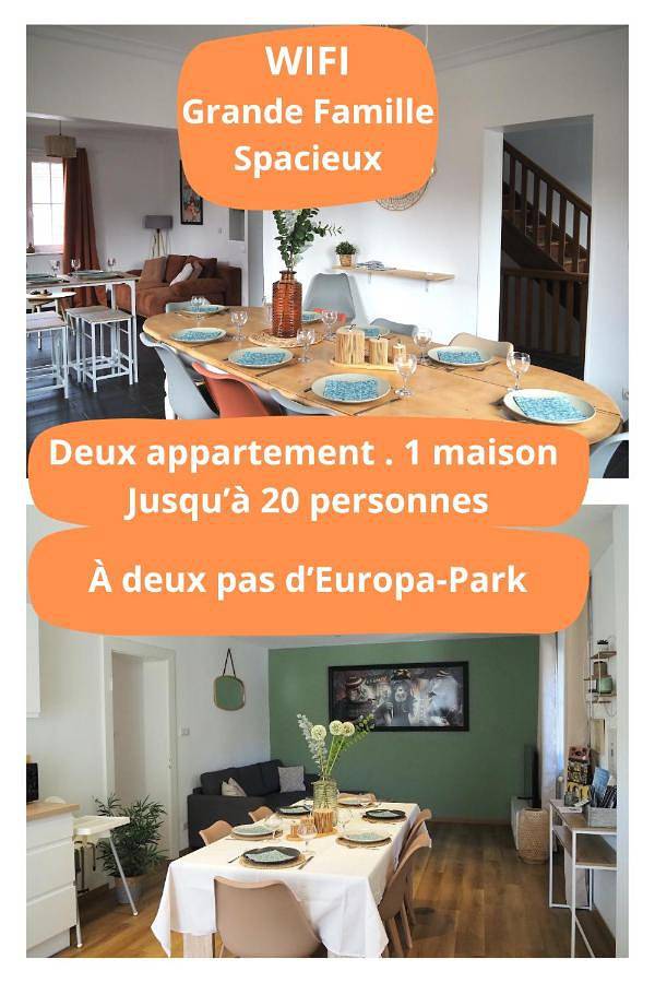 Location de vacances pour 20 personnes, avec Balcon et Terrasse à Rhinau