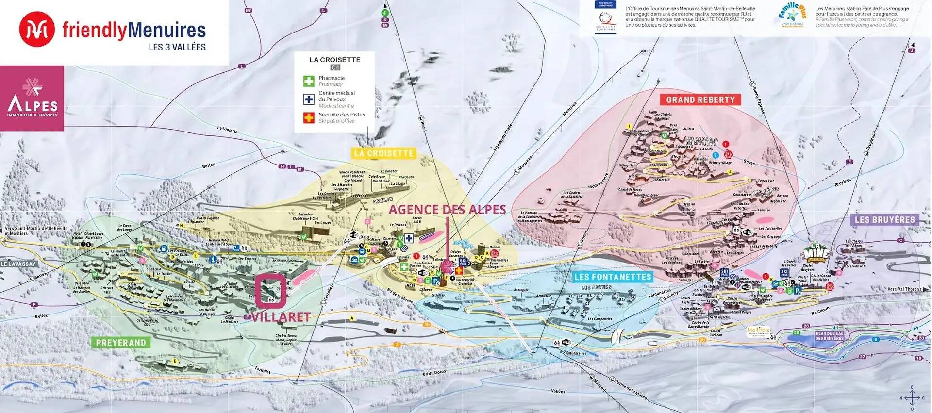 Studio entier, Grand studio coin chambre séparé cuisine équipée aux Ménuires pour 4 personnes in Les Menuires, Saint-Martin-de-Belleville