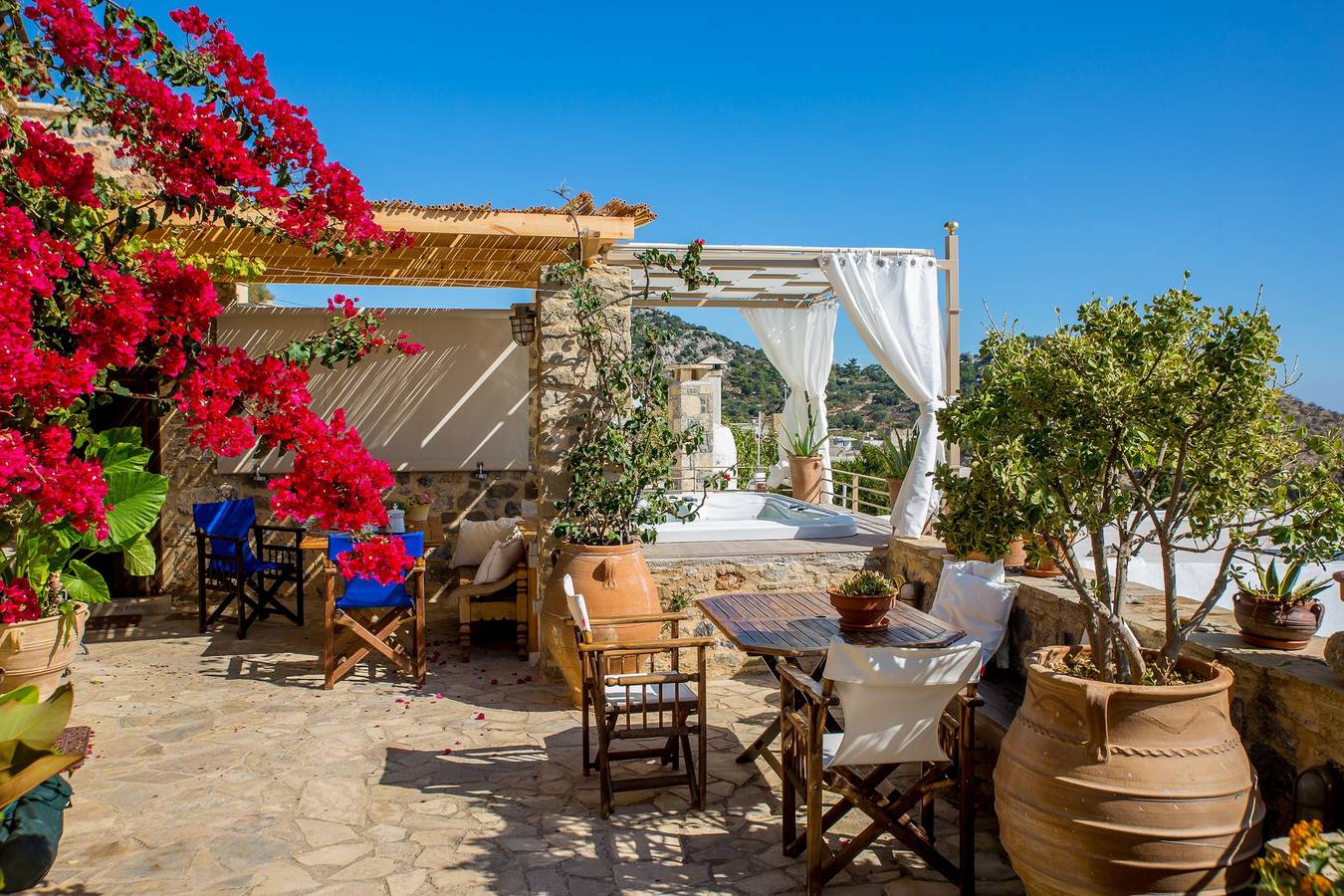 Komfortables Haus mit Meerblick in Anatoli + Jacuzzi in Lasithi