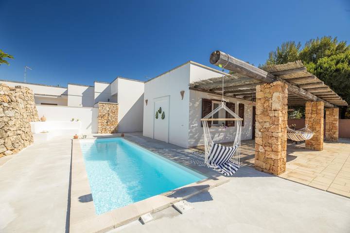 Maison de vacances pour 8 personnes, avec Balcon/Terrasse à Marina di Mancaversa