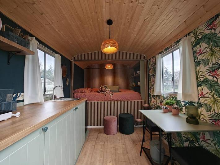 Location de vacances pour 2 personnes, avec vue et jardin à Assenede