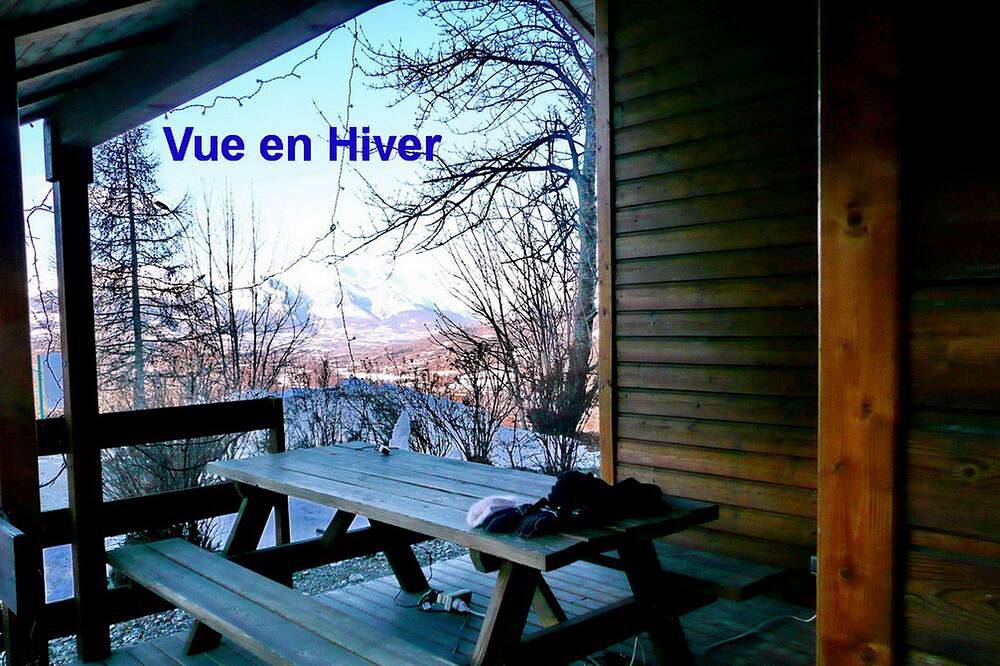 Chalet 7 Pers. Schöner Blick auf die Berge auf dem Hügel, 100 Meter in Saint-Léger-les-Mélèzes, Nationalpark Écrins