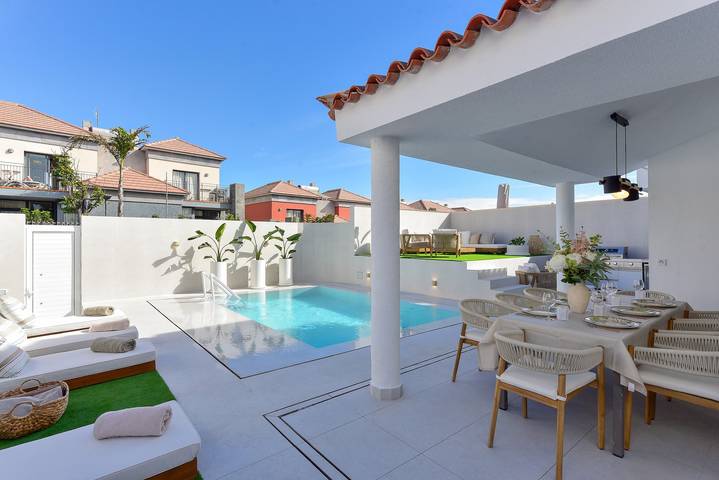 Villa pour 10 personnes, avec jardin ainsi que piscine et terrasse à Maspalomas - 3