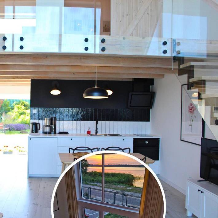 Ferienhaus für 5 Personen, mit Ausblick und Seeblick sowie Garten