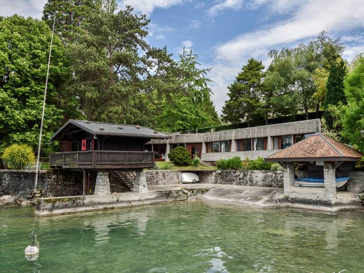 Ferienhaus für 7 Personen, mit Terrasse und Garten sowie Seeblick am Genfer See