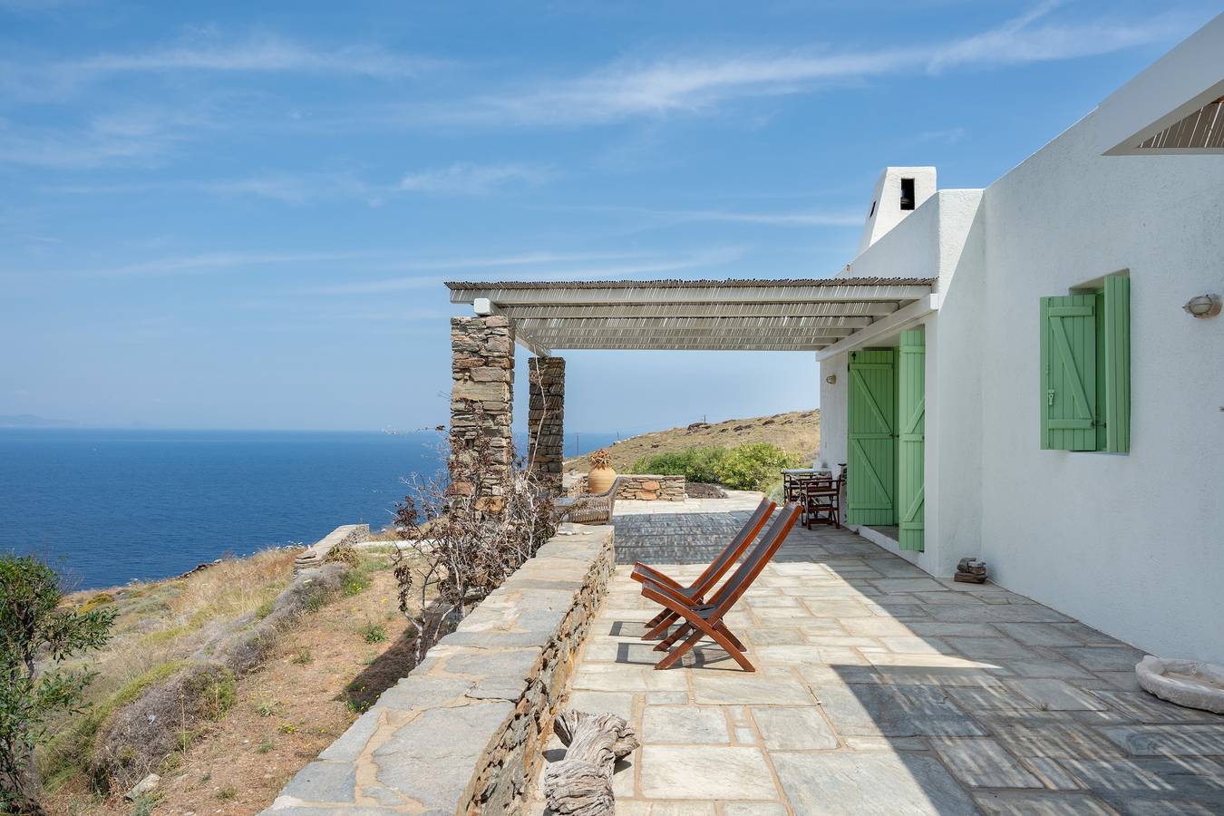 Vakantiehuis 'Casa Xyla-sunset View Villa' met Uitzicht op Zee, Wi-Fi en Airconditioning in Melissaki, Kea