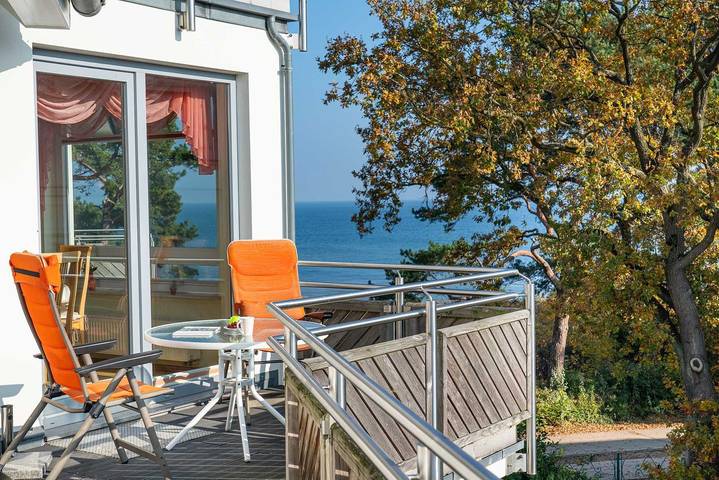 Ferienwohnung mit Meerblick für 4 Personen, mit Balkon