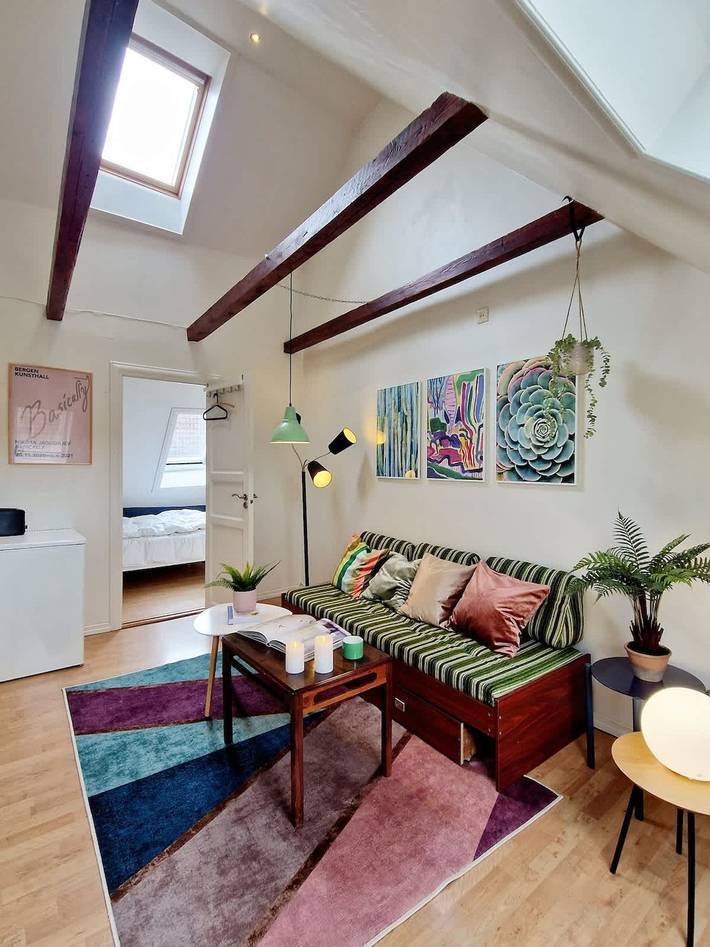 Entire apartment, Top Floor Close to Grieg Hall and Town Square in Bergenhus, Bergen