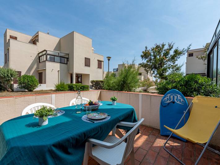 Location de vacances pour 3 personnes, avec terrasse et jardin à Le Barcarès