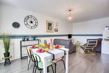 Gîte pour 4 personnes, avec balcon, adapté aux familles dans Plage de la côte des Basques