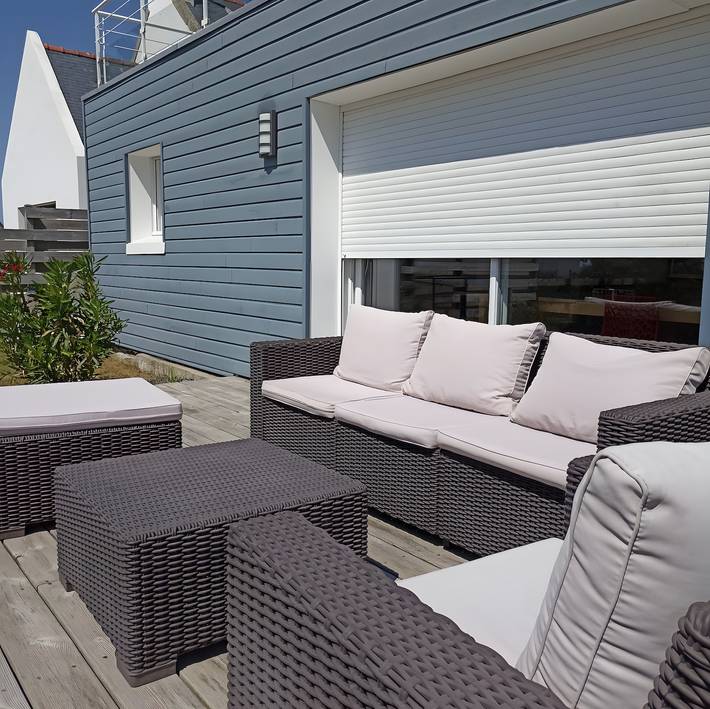Casa vacacional 'Maison Vue Mer' con vistas al mar, terraza privada y Wi-Fi in Trévignon, Trégunc