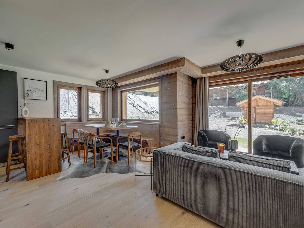 Appartement entier, Logement 3 chambres avec jardin, gym et spa commun in Megève, Pays du Mont-Blanc