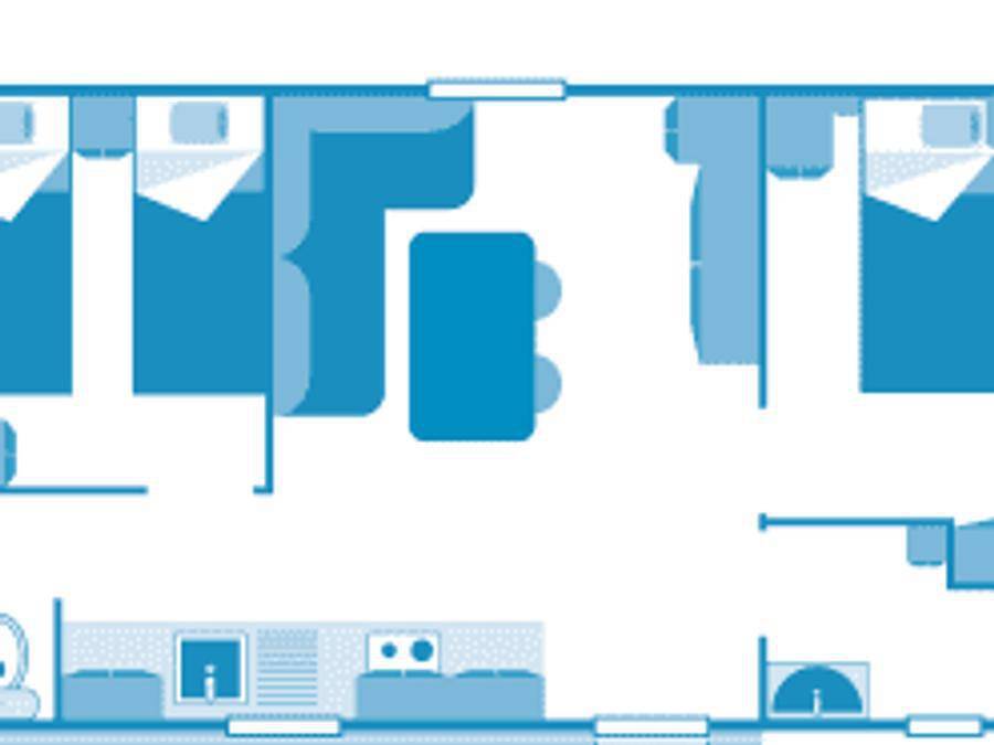 Camping Sandaya Paris Maisons-Laffitte - Mobilhome 5 personas - Cabaña 4/5p 2ch *** in Montesson, Yvelines