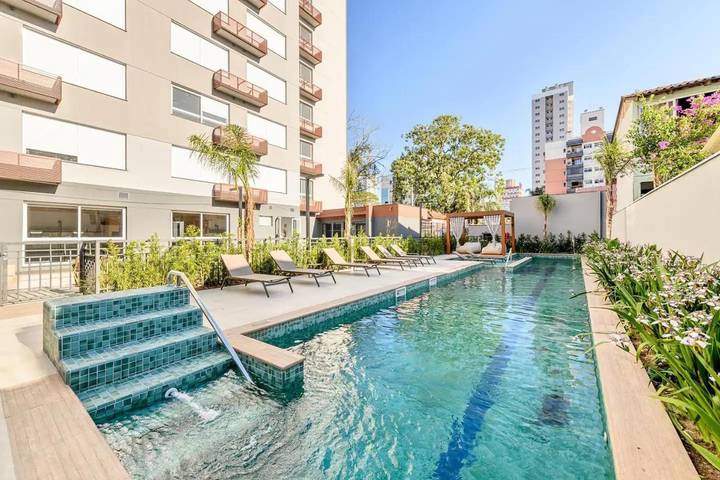 Casas e apartamentos de temporada para 4 pessoas, com piscina e terraço e ainda vista em Porto Alegre