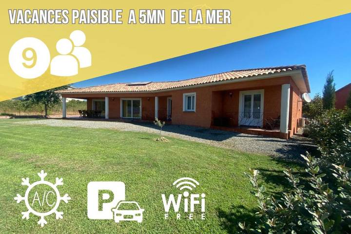 Location de vacances pour 9 personnes, avec jardin et vue à Ventiseri