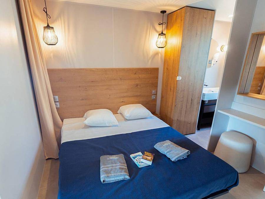 Camping Le Tedey - Mobilheim 4 personen - Premium - 2 Schlafzimmer - Klimaanlage in Lac de Lacanau, Lacanau