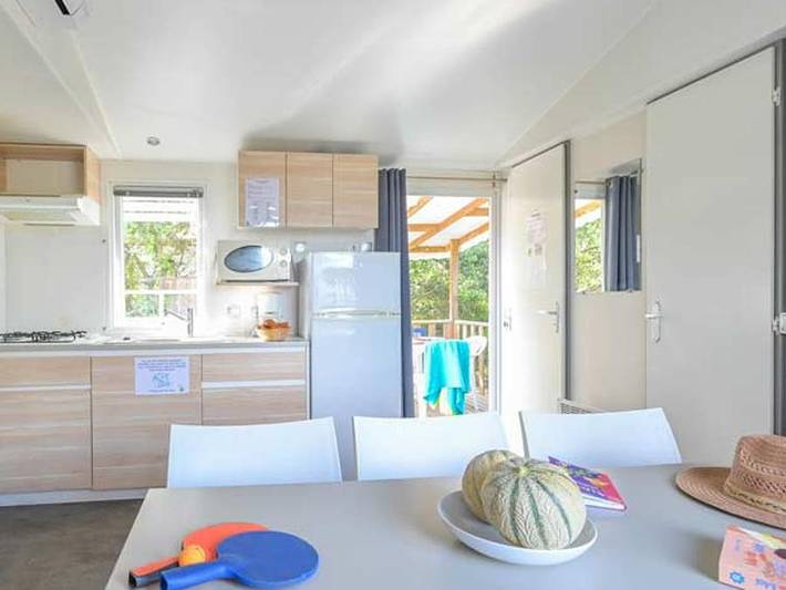 Flower Camping Le Fondespierre - Mobilheim 6 personen - Premium - 28m² in Castries, Mittelmeerküste (Frankreich)