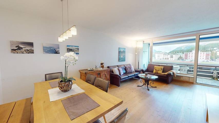 Ferienwohnung für 5 Personen, mit Garten und Ausblick in St. Moritz