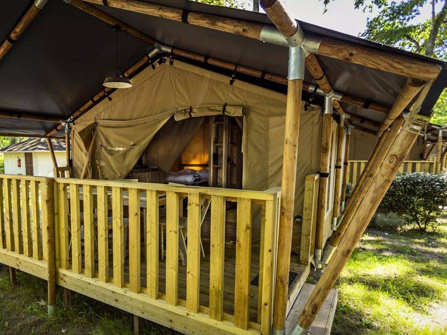 Camping L'Etang d'Ardy - Lodge 5 personnes - Lodge Safari 3 Pièces 5 Personnes + Tv in Saint-Paul-lès-Dax, Région de Dax