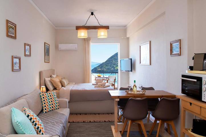 Appartement de vacances pour 3 personnes, avec Balcon ainsi que Terrasse et Vue