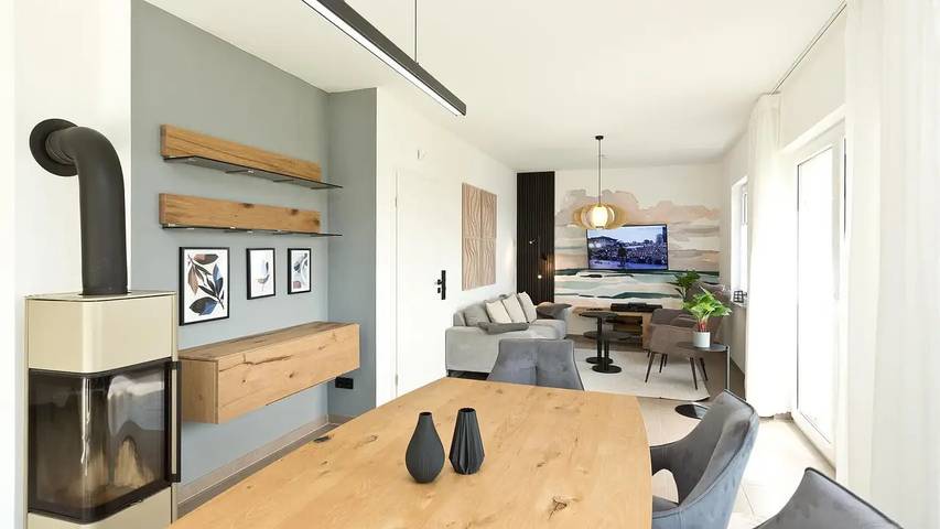 Ferienhaus für 6 Personen, mit Terrasse und Sauna sowie Garten