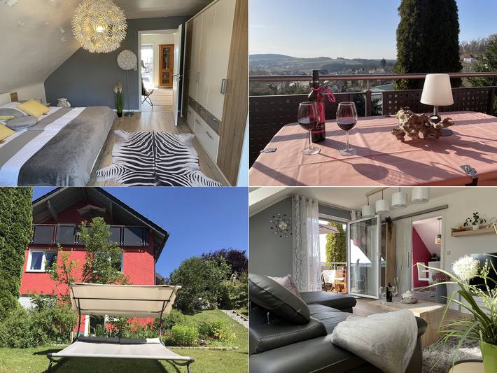 Ferienwohnung für 4 Personen, mit Balkon und Garten sowie Ausblick in Schauenstein