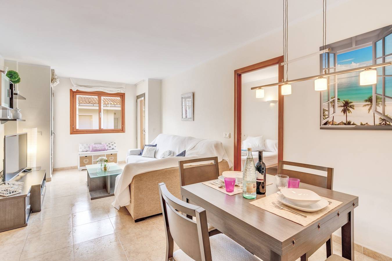 Ferienhaus Can Jaume mit Meerblick, Wlan, A/C & Balkon in Port d'Alcúdia, Alcúdia