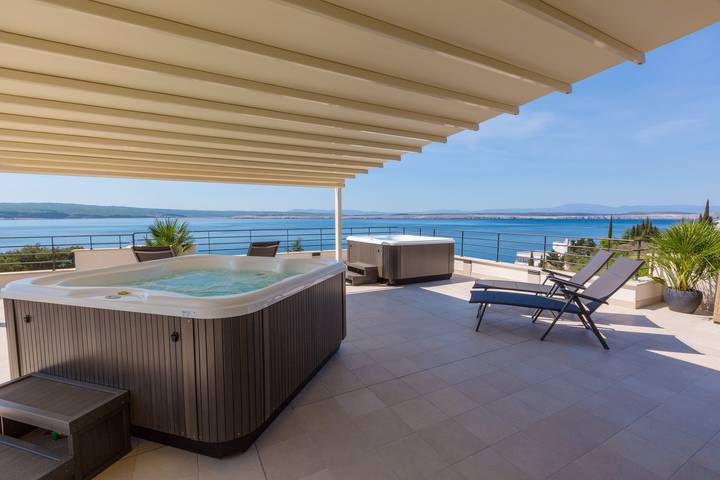 Ganzes Studio, Studio mit Meerblick in Plaža Pazdehova-Lanterna, Dramalj
