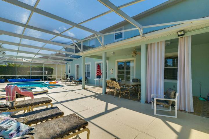 Große Villa – in der Nähe von Disney mit erweiterter Terrasse und Blick auf den Golfplatz in Highlands Reserve (FL), Zentral Florida
