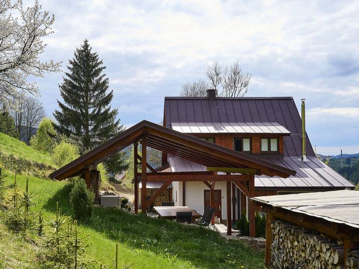 Ferienhaus für 8 Personen, mit Terrasse und Garten sowie Ausblick am Riesengebirge