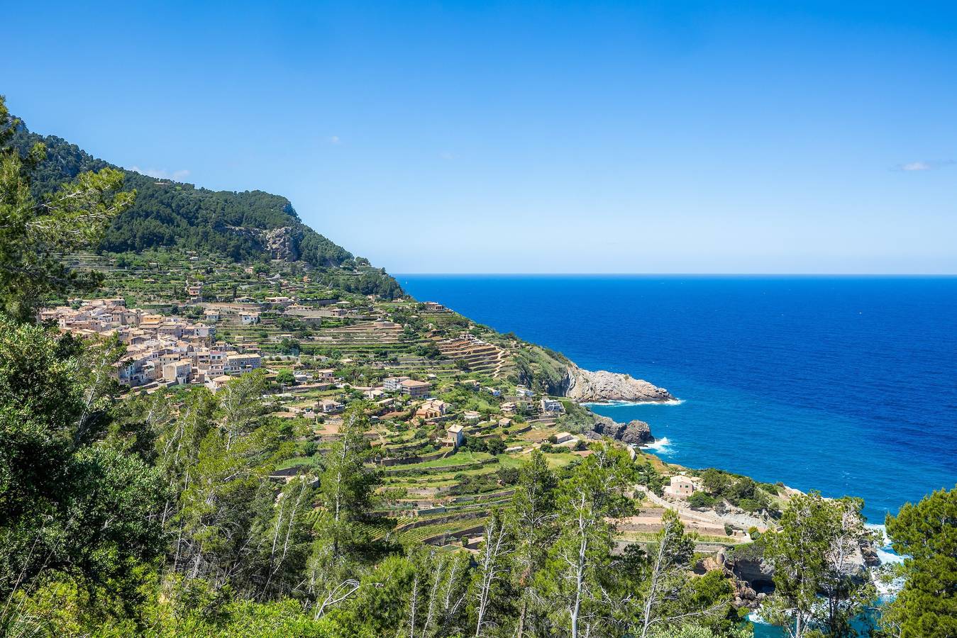 Casa de vacaciones 'Ca Sa Padrina' con vistas al mar, terraza privada y Wi-Fi in Bañalbufar, Costa de Mallorca