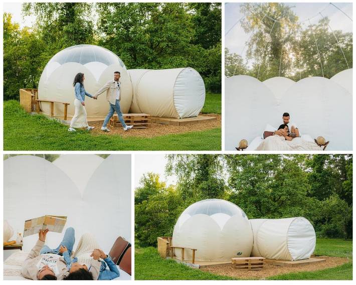 Tente pour 2 personnes, avec jacuzzi ainsi que terrasse et jardin dans les Ardennes - 4