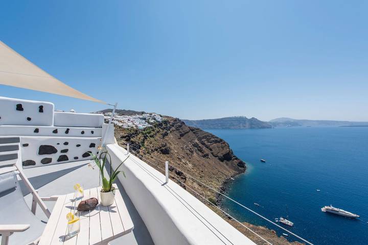 Villa voor 2 personen, met terras en uitzicht op zee op Santorini