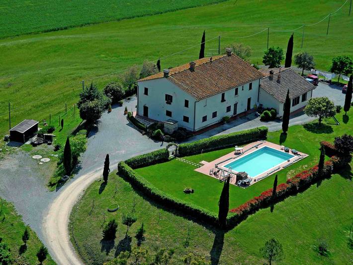 Ferienwohnung für 3 Personen, mit Terrasse und Garten sowie Pool in Pienza