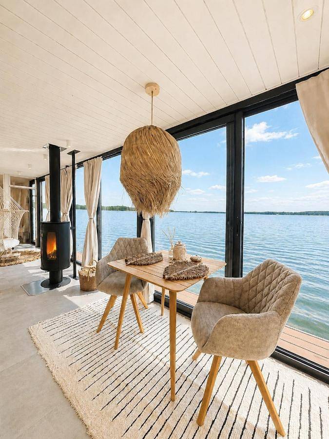 Bohéa Spa Hausboot mit Sauna und Kamin in Speicherow, Schwielochsee